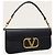 Valentino Borsa a tracolla Rockstud con catena e logo dorato in pelle di vitello nera Nero - vista 3