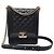 Borsa Chanel serie Boy in caviar nero e oro champagne