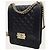 Borsa Chanel serie Boy in caviar nero e oro champagne - vista 2