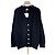 Hermès Wollstrickjacke mit Knöpfen für Damen schwarz