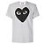 Comme Des Garcons T-Shirt mit Kurzarm und großem Herzprint Braun