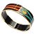 Hermès Two-Tone Woven Pattern Gold Plated Bangle Multiple colors - view 2