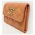Chanel Portacarte in agnello arancione e oro con logo CC - vista 2