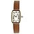 Piaget Vintage Unisex Lederuhr Gold Rechteckig Groß Alt Golden