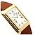 Piaget Vintage Unisex Lederuhr Gold Rechteckig Groß Alt Golden - Ansicht 10