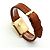 Piaget Vintage Unisex Lederuhr Gold Rechteckig Groß Alt Golden - Ansicht 16
