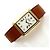 Piaget Vintage Unisex Lederuhr Gold Rechteckig Groß Alt Golden - Ansicht 18
