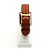 Piaget Vintage Unisex Lederuhr Gold Rechteckig Groß Alt Golden - Ansicht 6