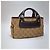 Céline Borsa Tote Triomphe Canvas Brown Blu - vista 4