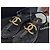 Chanel Damen Goldene Flip-Flops mit großem Logo Schwarz - Ansicht 5