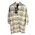 Moncler Casaco de lã xadrez de comprimento médio para mulher VANAY Authentic Multicor - vista 3
