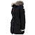 Jaqueta acolchoada longa feminina Moncler Monticol com pele de raposa Preto