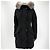 Jaqueta acolchoada longa feminina Moncler Monticol com pele de raposa Preto - vista 2