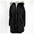 Jaqueta acolchoada longa feminina Moncler Monticol com pele de raposa Preto - vista 3