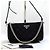 Prada Borsa a tracolla trapuntata in nylon con logo a triangolo e catena Nero