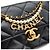 Chanel Borsa con patta, catena e logo con perla Nero - vista 8