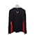 Louis Vuitton Strickpullover mit schwarzem Monogramm-Prägemuster und Goldkette  - Ansicht 1