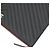 Chanel Clutch Large Chevron Caviar Nero Opaco Rosso - vista 4