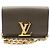 Louis Vuitton Borsa a tracolla Louise GM in pelle taupe con catena dorata