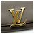 Louis Vuitton Borsa a tracolla Louise GM in pelle taupe con catena dorata - vista 6