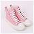Louis Vuitton Sneakers high-top in denim rosa da donna - vista 3