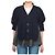 Sacai Kurzärmelige Jeans-Strickjacke für Damen Schwarz - Ansicht 4