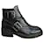 Botines Ash de cuero negro con hebillas