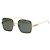 Gucci Sunglasses Metal Oversized Square Frame Brown