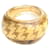 Dior Anello con inclusione pied-de-poule dorato Taglia Marrone  - vista 1