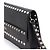 Valentino Clutch Rockstud in pelle nera e metallo dorato Nero - vista 4