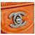 Chanel Borsa a Spalla Patent Chocolate Bar Arancione - vista 7