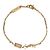 Saint Laurent Pulseira de Charme Cassandra em Metal e Strass Dourado