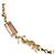 Saint Laurent Pulseira de Charme Cassandra em Metal e Strass Dourado - vista 7