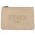 Fendi Clutch in Tela con Logo Arancione