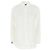 Ralph Lauren Camicia classica oversize in lino bianco con ricamo Pony Argento