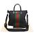 Gucci Tote in tela techno nera con striscia WEB Nero - vista 2