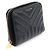 Saint Laurent Gestepptes Joan Compact Wallet aus glattem schwarzem Kalbsleder - Ansicht 2