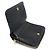 Saint Laurent Gestepptes Joan Compact Wallet aus glattem schwarzem Kalbsleder - Ansicht 5