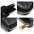 Saint Laurent Gestepptes Joan Compact Wallet aus glattem schwarzem Kalbsleder - Ansicht 6