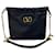 Valentino Borsa a tracolla a secchiello con catena e coulisse Nero