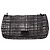 Prada Zweifarbige Tweed-Schultertasche mit Kette Braun