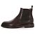 Brunello Cucinelli Waxed Calf Leather Chelsea Boots Black - view 3