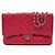 Chanel Borsa a tracolla con patta a fisarmonica in agnello Rosso