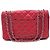 Chanel Borsa a tracolla con patta a fisarmonica in agnello Rosso - vista 3