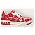 Louis Vuitton Sneakers Red Monogram Velvet Trainer Rosso - vista 2