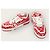 Louis Vuitton Sneakers Red Monogram Velvet Trainer Rosso - vista 3