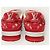 Louis Vuitton Sneakers Red Monogram Velvet Trainer Rosso - vista 7