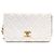 Chanel Mini borsa a tracolla WOC in pelle di agnello con chiusura a scatto Bianco