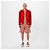 Valentino Refurbished Souvenir Varsity Bomberjacke Rot - Ansicht 4