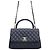 Chanel Borsa Tote a Spalla Coco Handle Medium Caviar Navy Gold Series Blu